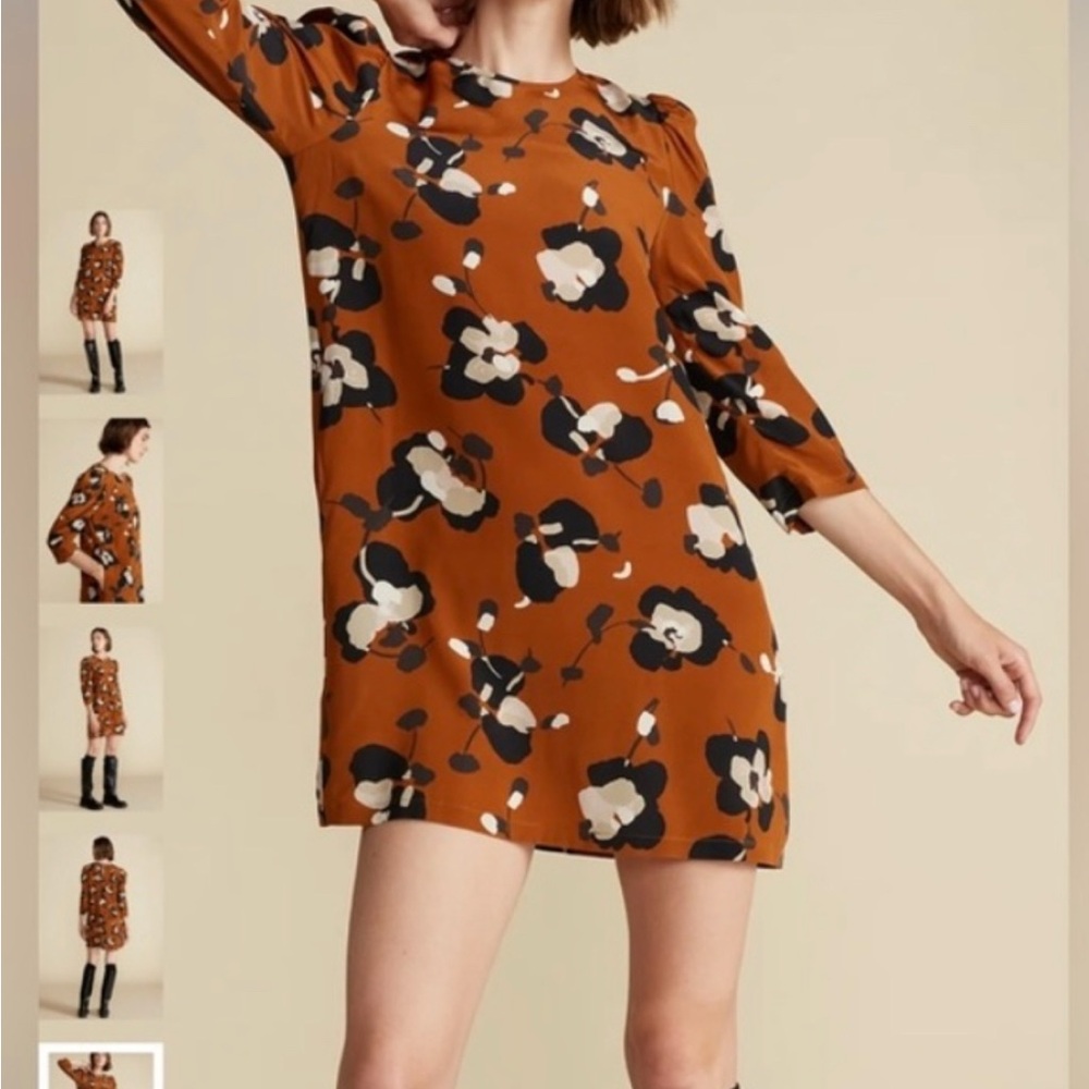 Amour Vert Darla Silk Floral Mini Dress